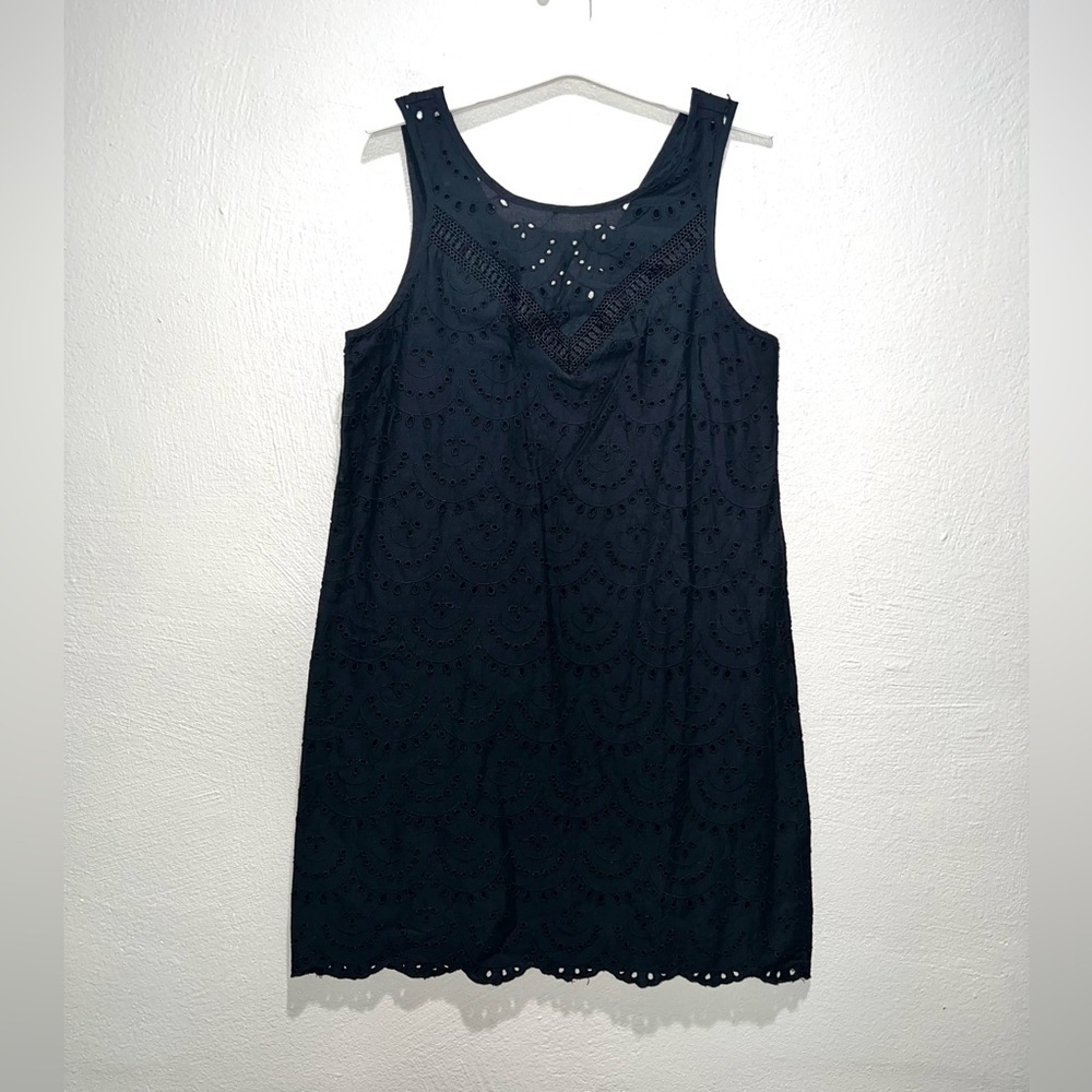 Gap Black Sleeveless Eyelet Lace Dress